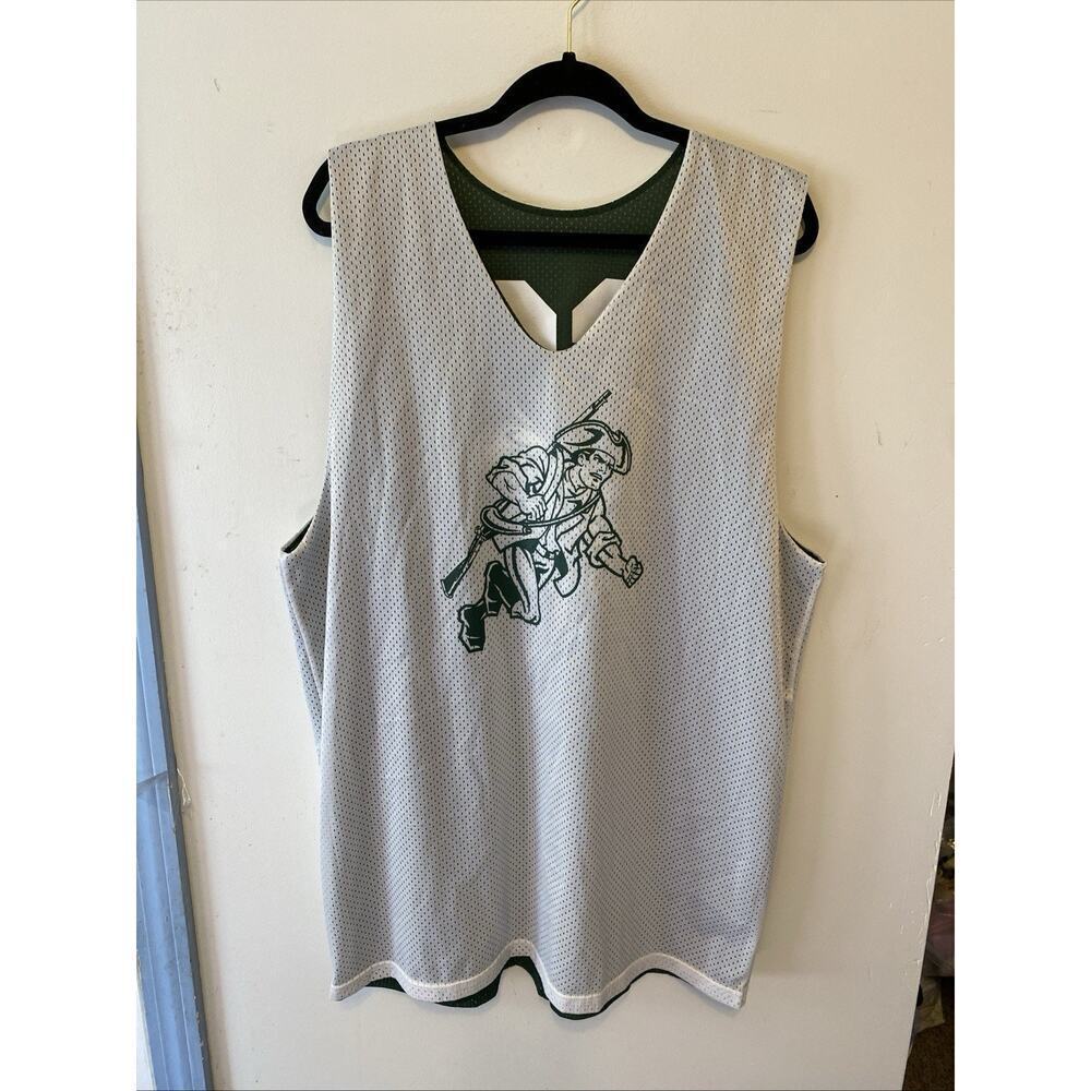 Alleson athletic men adult size XL reversible Hunting Man # 32 Green White Mesh - Picture 8 of 8